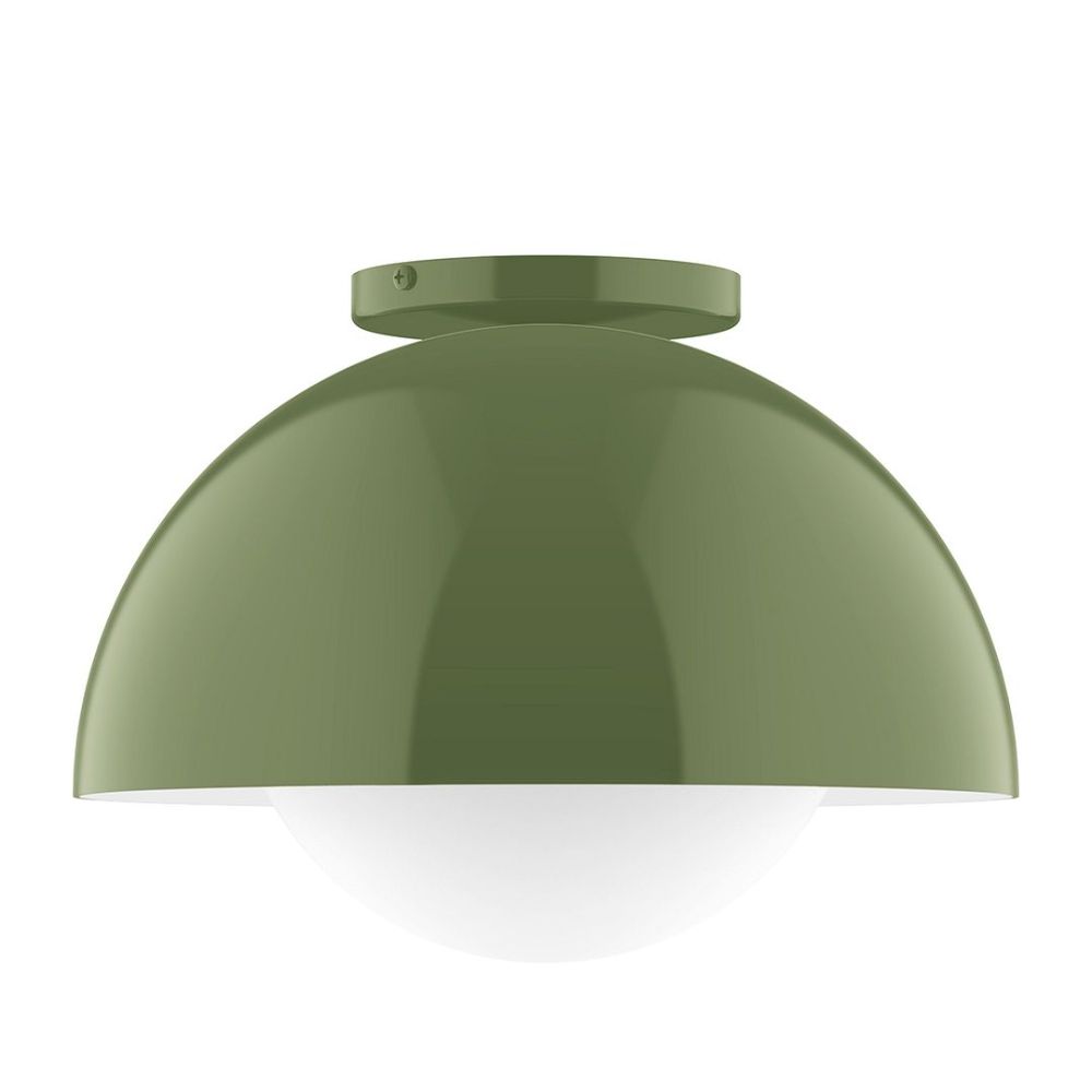 Montclair Lightworks FMD432-G15-22 12" Axis Dome Flush Mount Fern Green Finish